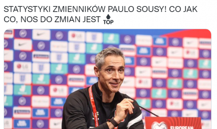 Statystyki ZMIENNIKÓW u Paulo Sousy w reprezentacji Polski!